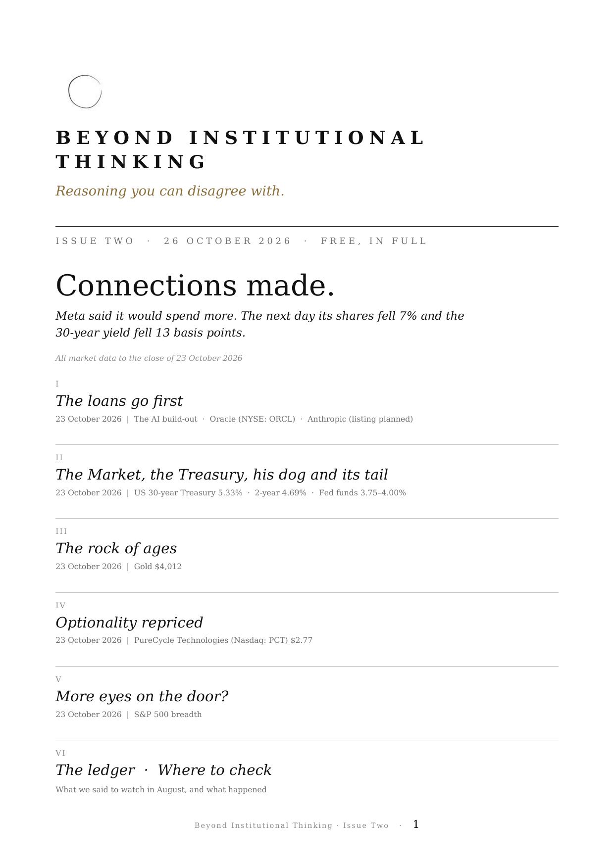 Issue Two, page 1